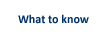 what to know